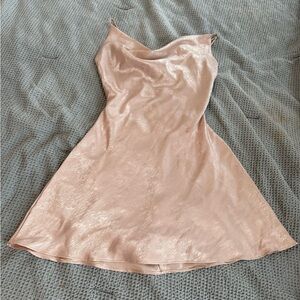{AMERICAN THREADS} Baby Pink and Rose Gold Mini Dress